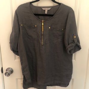 Ellen Tracy 100% Linen Tunic
